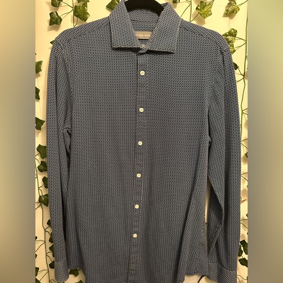 Michael Kors Other - Michael Kors Slim Fit Button Down Blue/White Dress Shirt